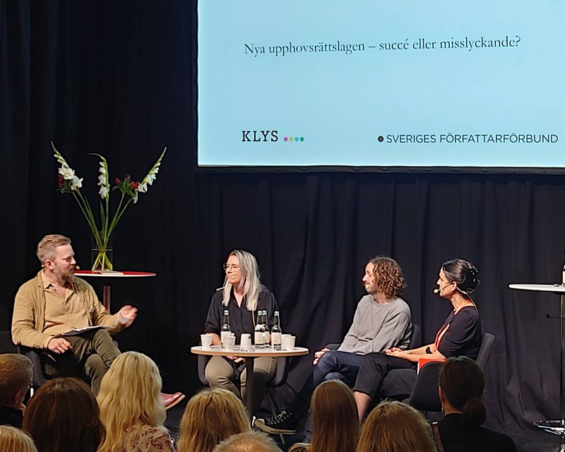 Bokmässan 2023, seminarium om nya upphovsrättslagen av KLYS och Sveriges Författarförbund